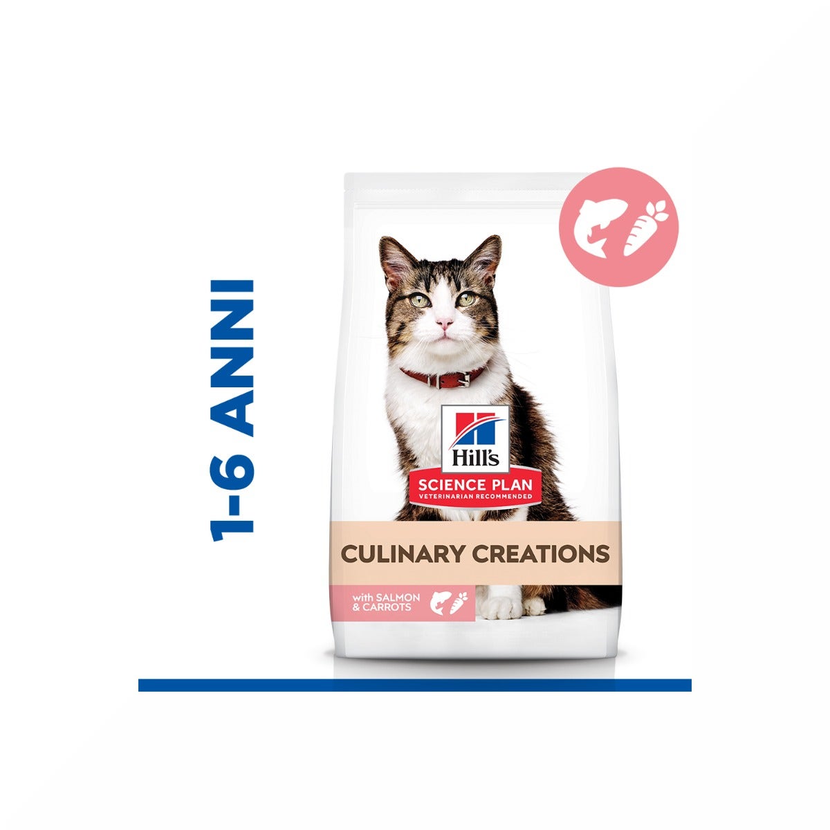 Hill's Science Plan Culinary Creations Medium Adult Crocchette per Gatti con Salmone E Carote 1,5Kg
