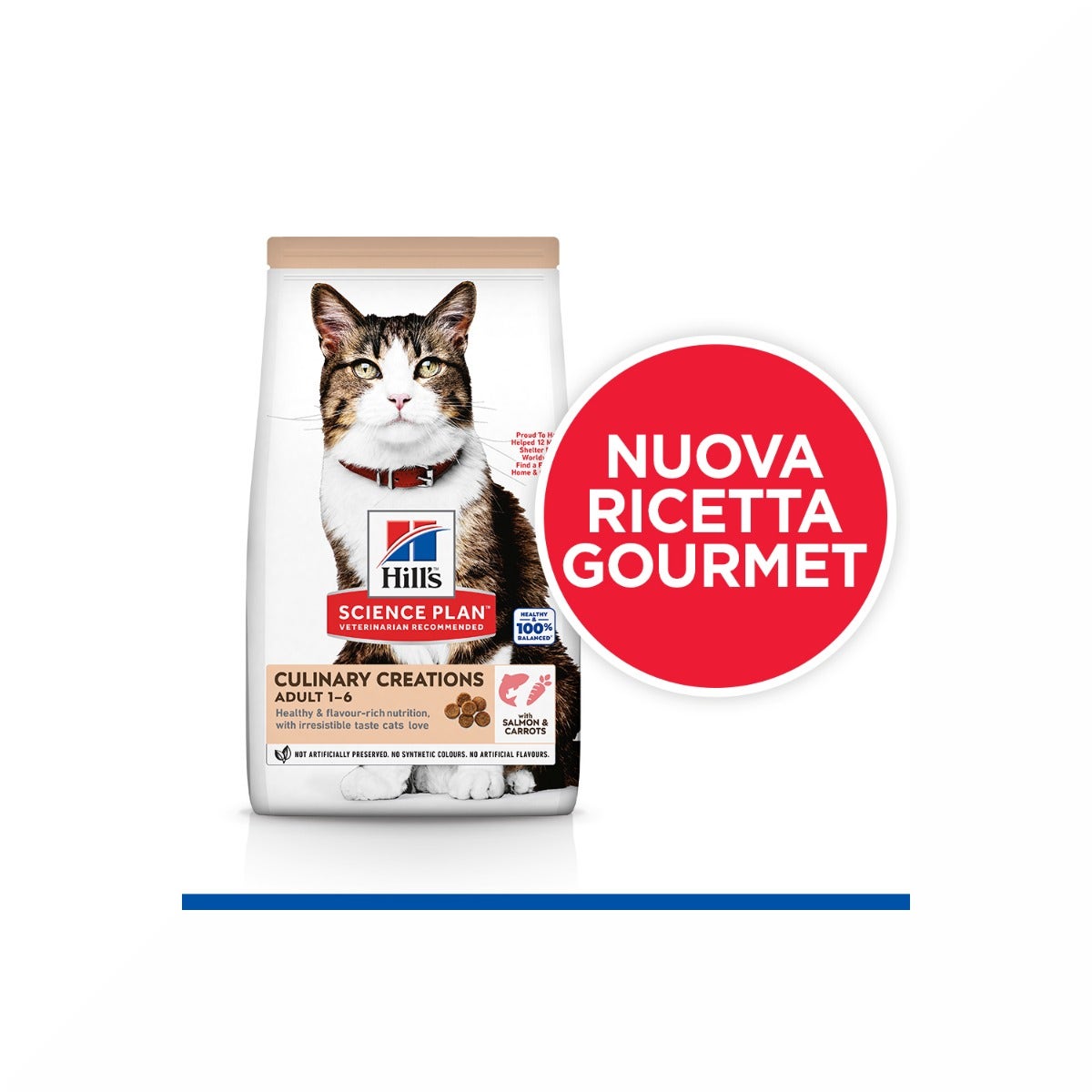 Hill's Science Plan Culinary Creations Medium Adult Crocchette per Gatti con Salmone E Carote 1,5Kg
