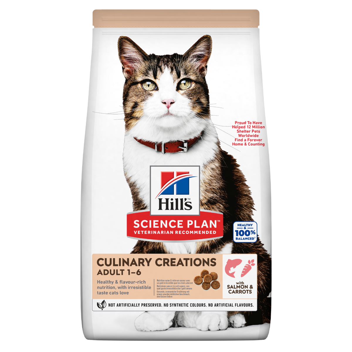 Hill's Science Plan Culinary Creations Medium Adult Crocchette per Gatti con Salmone E Carote 1,5Kg
