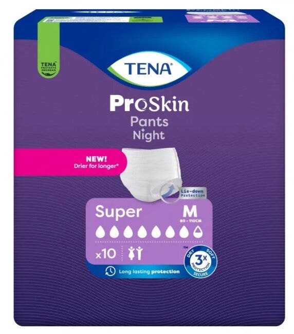 Tena Pants Night Couches-culottes Super Taille M 10 pièces