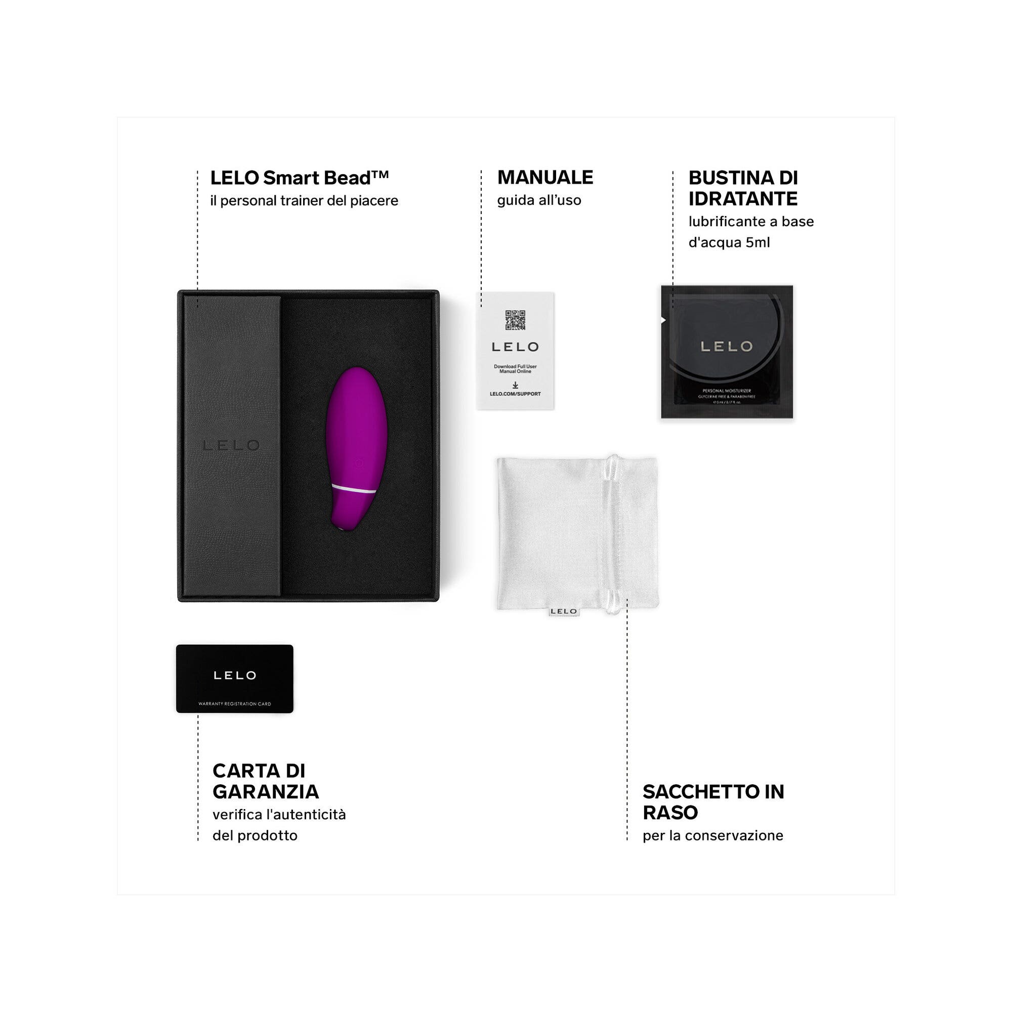 Lelo Luna Smart Bead Masseur intime pour femme rose