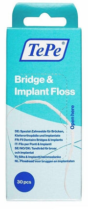 Tepe Fil pour bridges et implants pour le nettoyage des implants 30 pièces