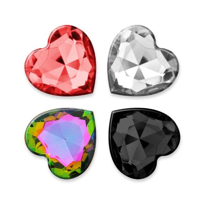 Crushious Cuore Plug Anale Grande Con 4 Gioielli Intercambiabili