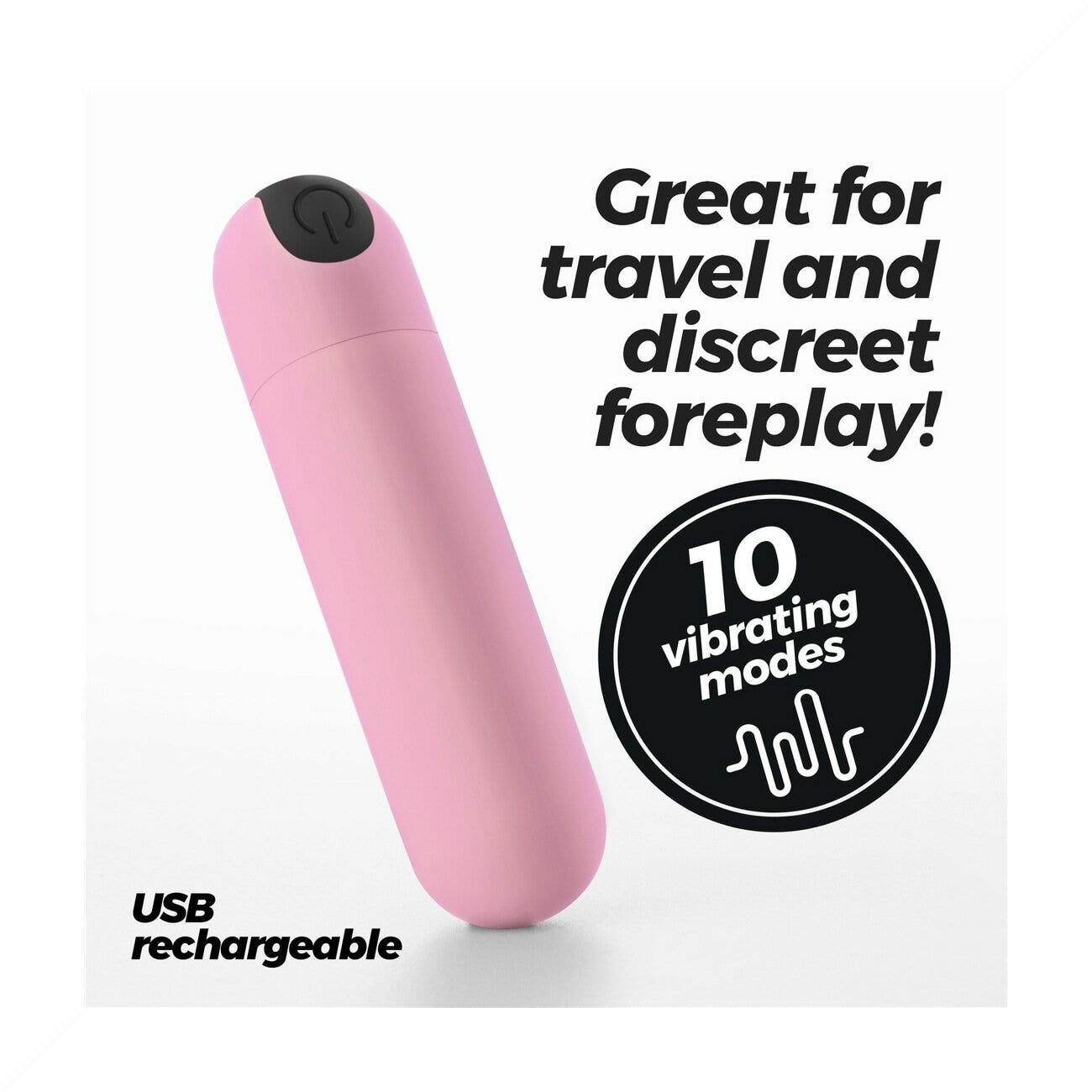 Crushious Imoan Proiettile Vibrante Ricaricabile Rosa Pastello
