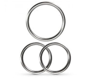 Crushious Metaleros Lot de 3 cockrings en métal