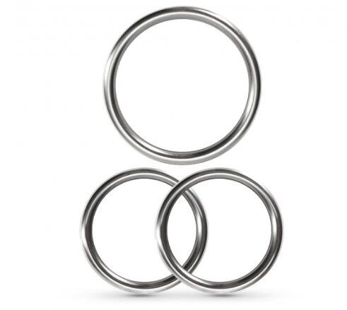 Crushious Metaleros Lot de 3 cockrings en métal