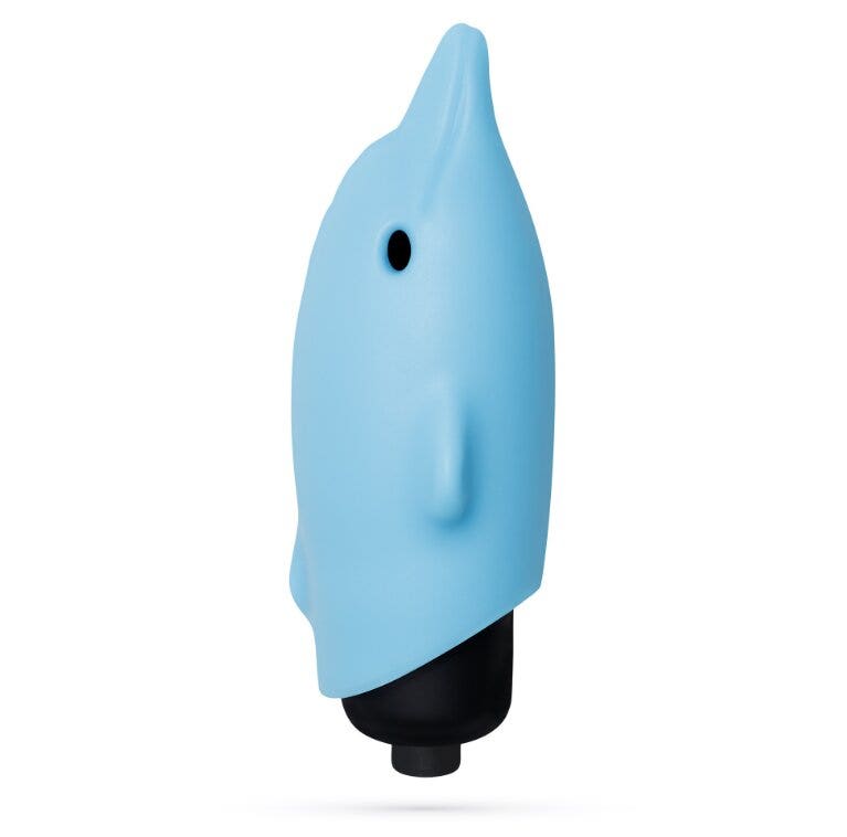 Crushious O-Pet Vibratore Tascabile Delfino Con Palla A 10 Vibrazioni Blu