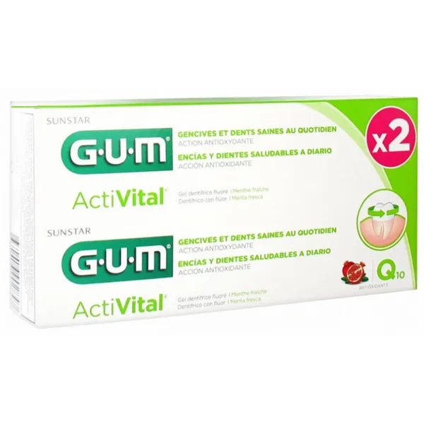 Gum Activital Dentifrice Gel 2 x 75 ml