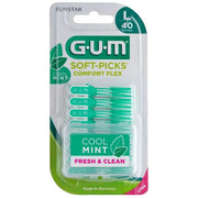 Gum Soft Pick Mint Comfort Flex Large brossettes interdentaires 40 pièces