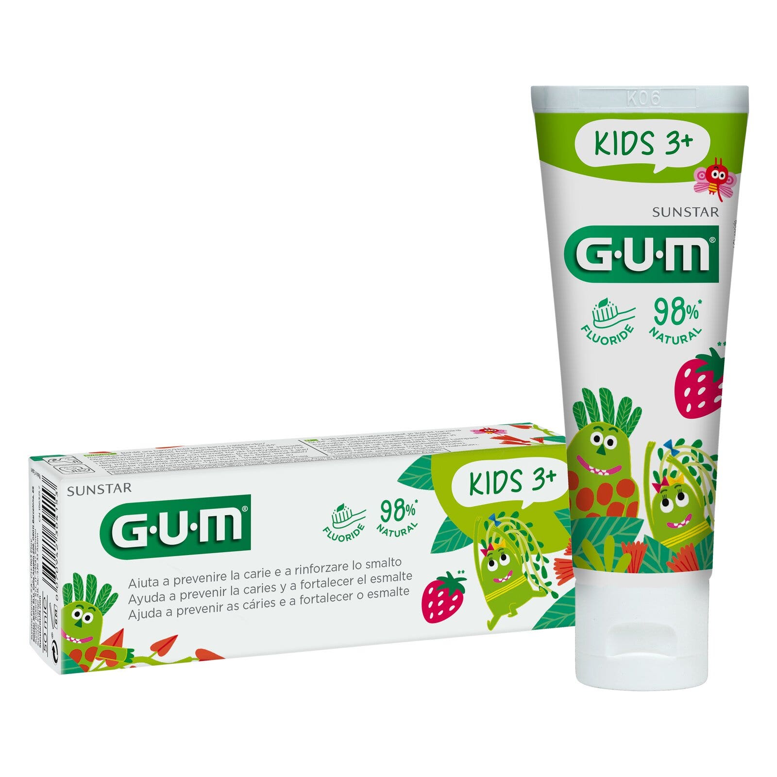 Gum Kids Monster Dentifrice pour enfants 3/6 ans 50 ml