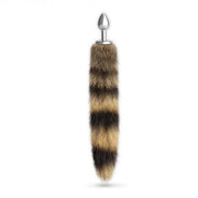 Crushious Plug Anale Foxy in Metallo Argentato con Coda
