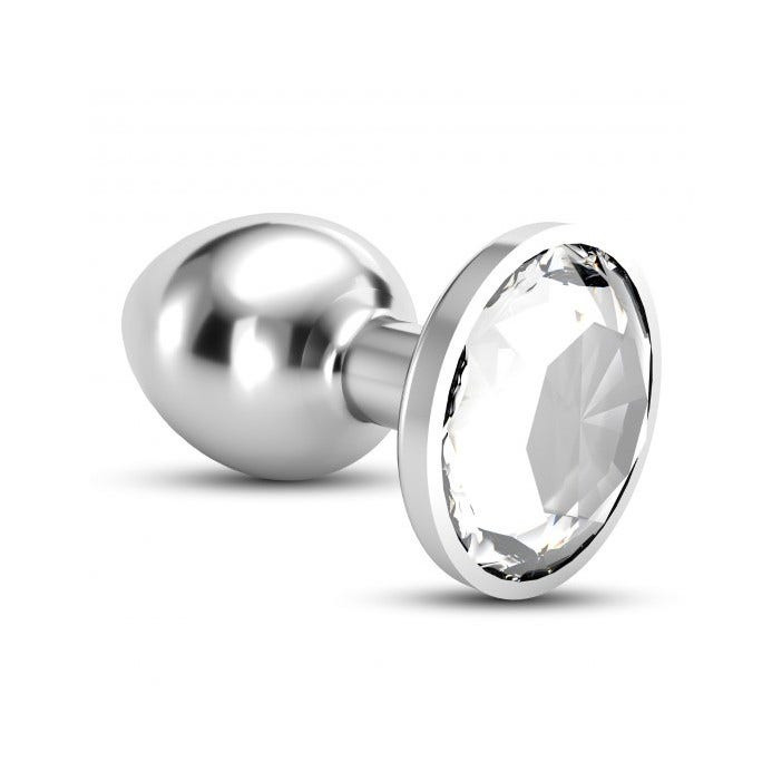 Crushious Plug Anale Bijou Trasparente Piccolo con Custodia di Velluto