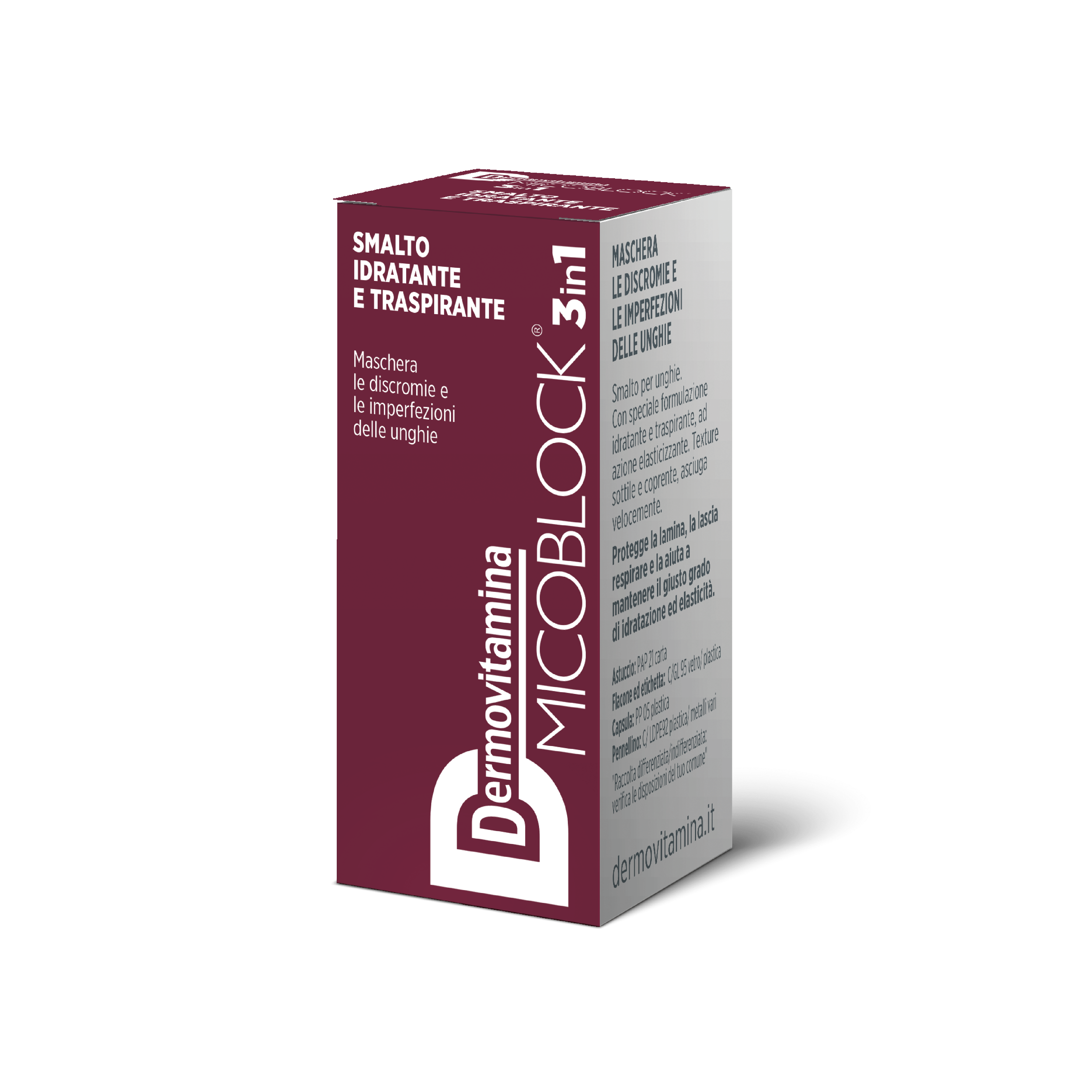 Dermovitamina Micoblock 3 en 1 Vernis Bordeaux 5 ml