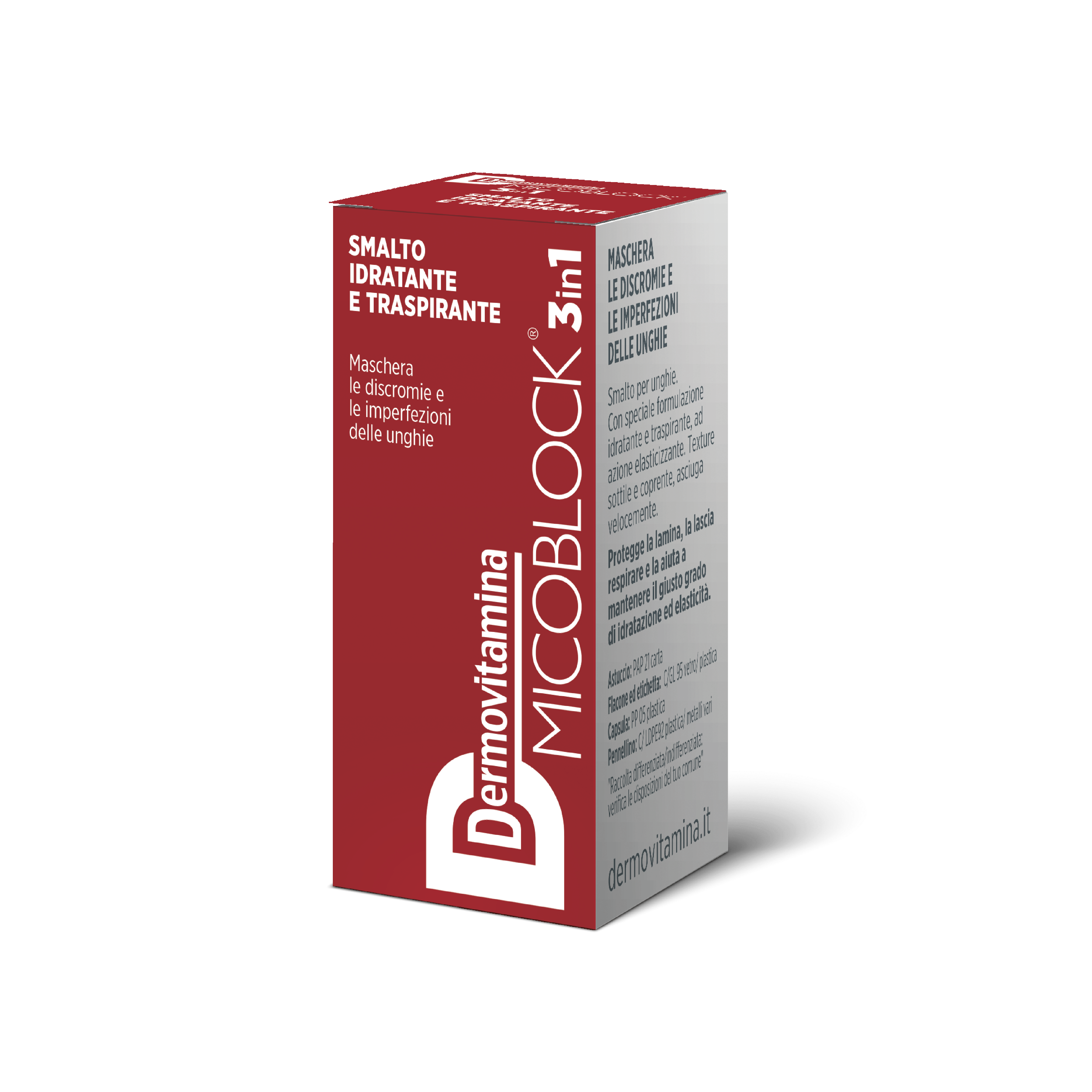 Dermovitamina Micoblock 3 In 1 Smalto Rosso Mattone 5ml
