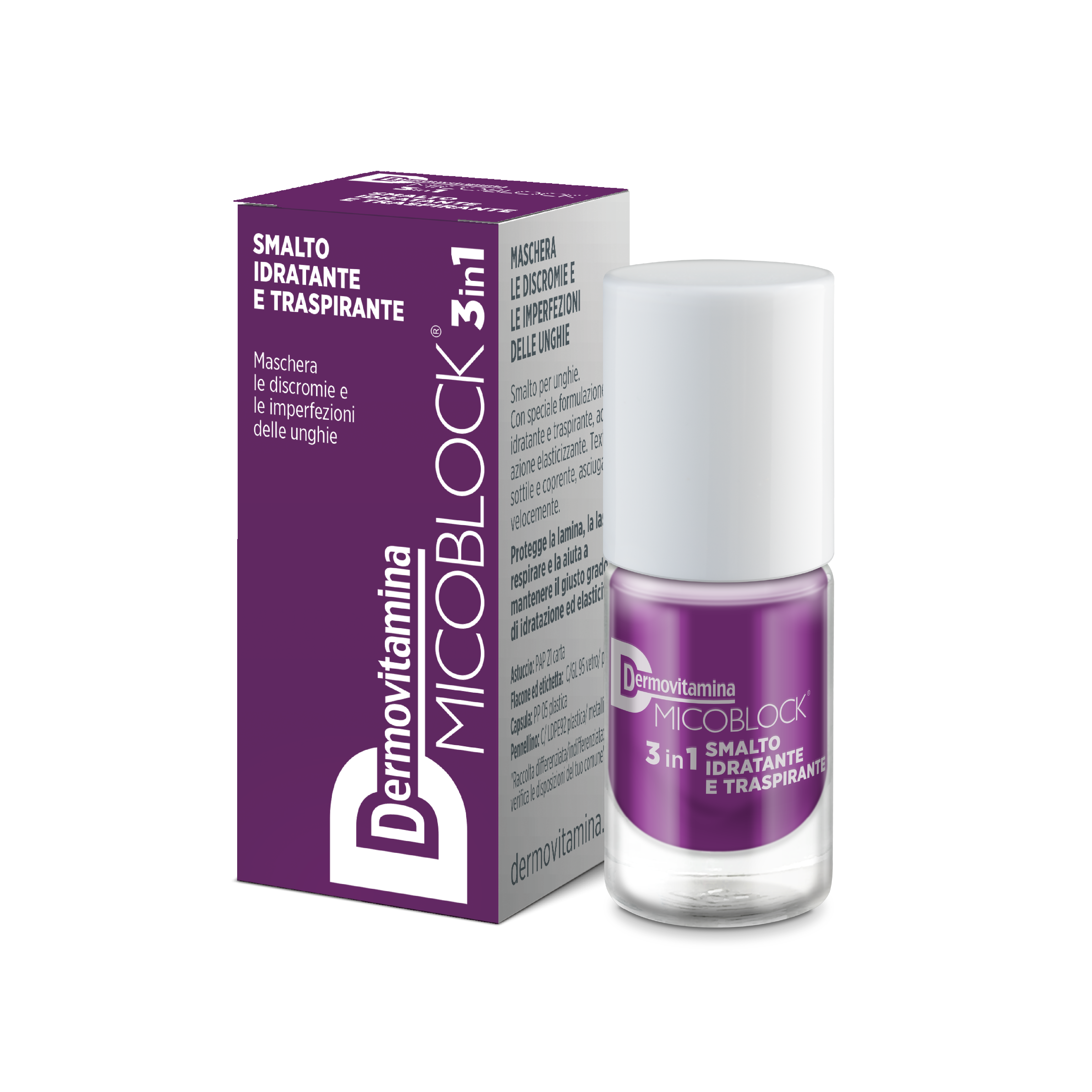 Dermovitamina Micoblock 3 en 1 Vernis à ongles violet 5 ml