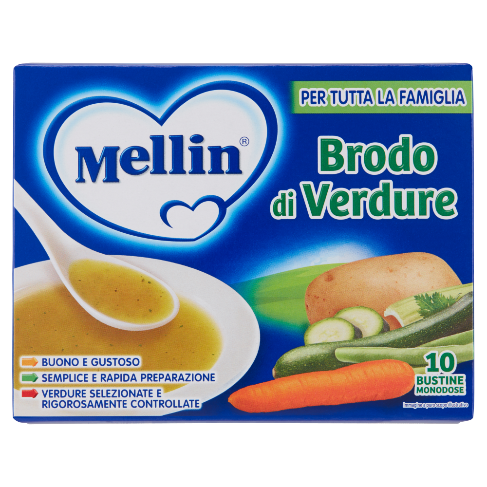 Mellin Bouillon de légumes 10 sachets de 8 g