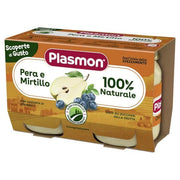 Plasmon Omogeneizzato Pera/Mirtillo 100% Naturale  2x104g