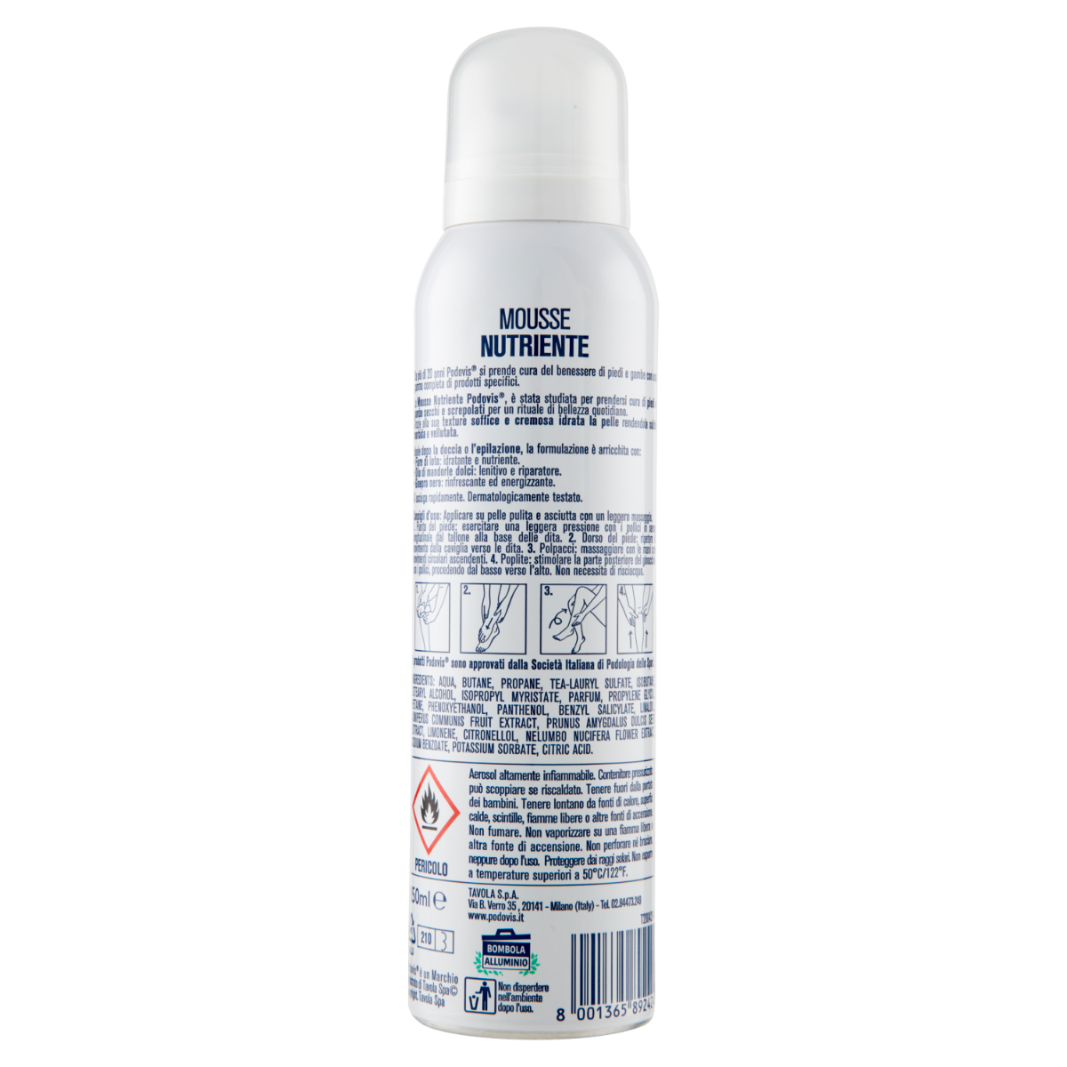Podovis Idratazione Mousse Nutriente Pelle Vellutata 150ml