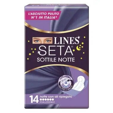 Lines Soie Fine Nuit Avec Ailes 14 pièces