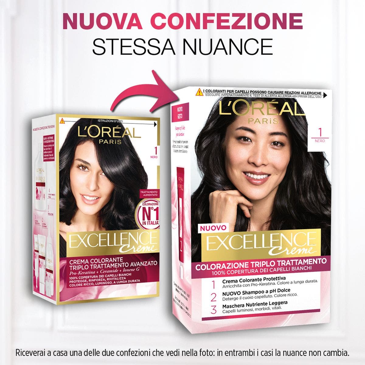 L'Oréal Paris Excellence Tinta Capelli 1 Nero 1 Pezzo