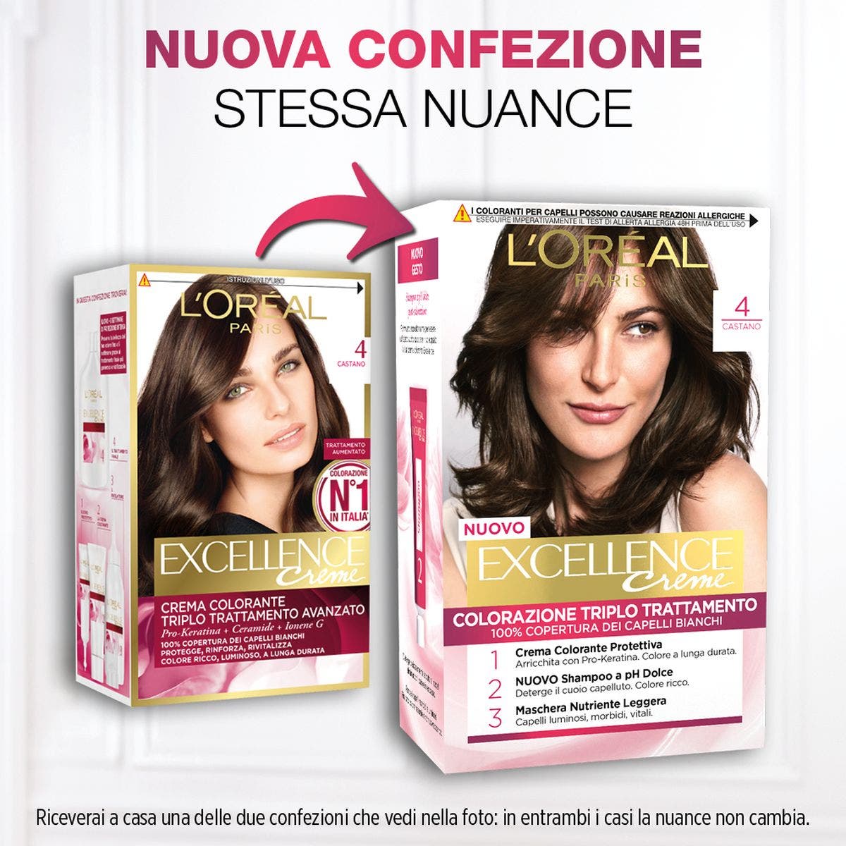 L'Oréal Paris Excellence Tinta Capelli 04 Castano 1 Pezzo