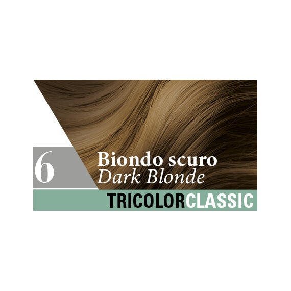 Specchiasol Tricolor Classic Coloration permanente 6 Blond foncé 2 tubes de 50 ml + 2 shakers de 50 ml + 4 sachets de 8 ml