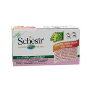Schesir Tonnetto au poulet et aux crevettes, nourriture humide pour chats adultes, sachet de 50 g