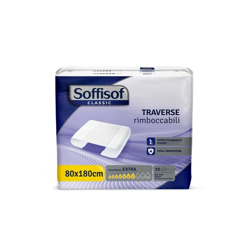 Soffisof Classic Traversa Rimboccabile Per Incontinenza Extra 80x180cm 15 Pezzi