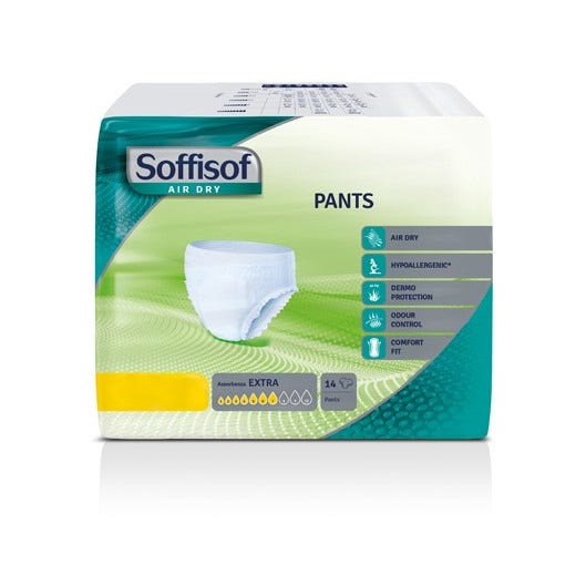 Soffisof Air Dry Couches-culottes absorbantes extra taille moyenne 14 pièces