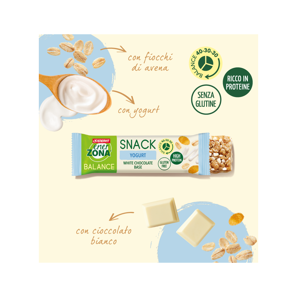 Enerzona Snack Yogurt Box 30 Barrette Da 25g