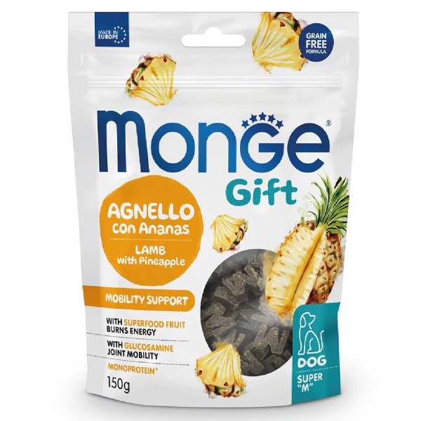 Monge Gift Mobility Snack pour chiens adultes Agneau et Ananas 150 g
