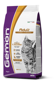 Gemon Cat Adult Poulet et dinde Nourriture sèche pour chats adultes Sac de 2 kg