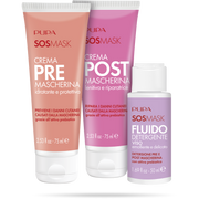 Kit Sos Mask Crème pré-masque 75 ml + Crème post-masque 75 ml + Fluide nettoyant 50 ml
