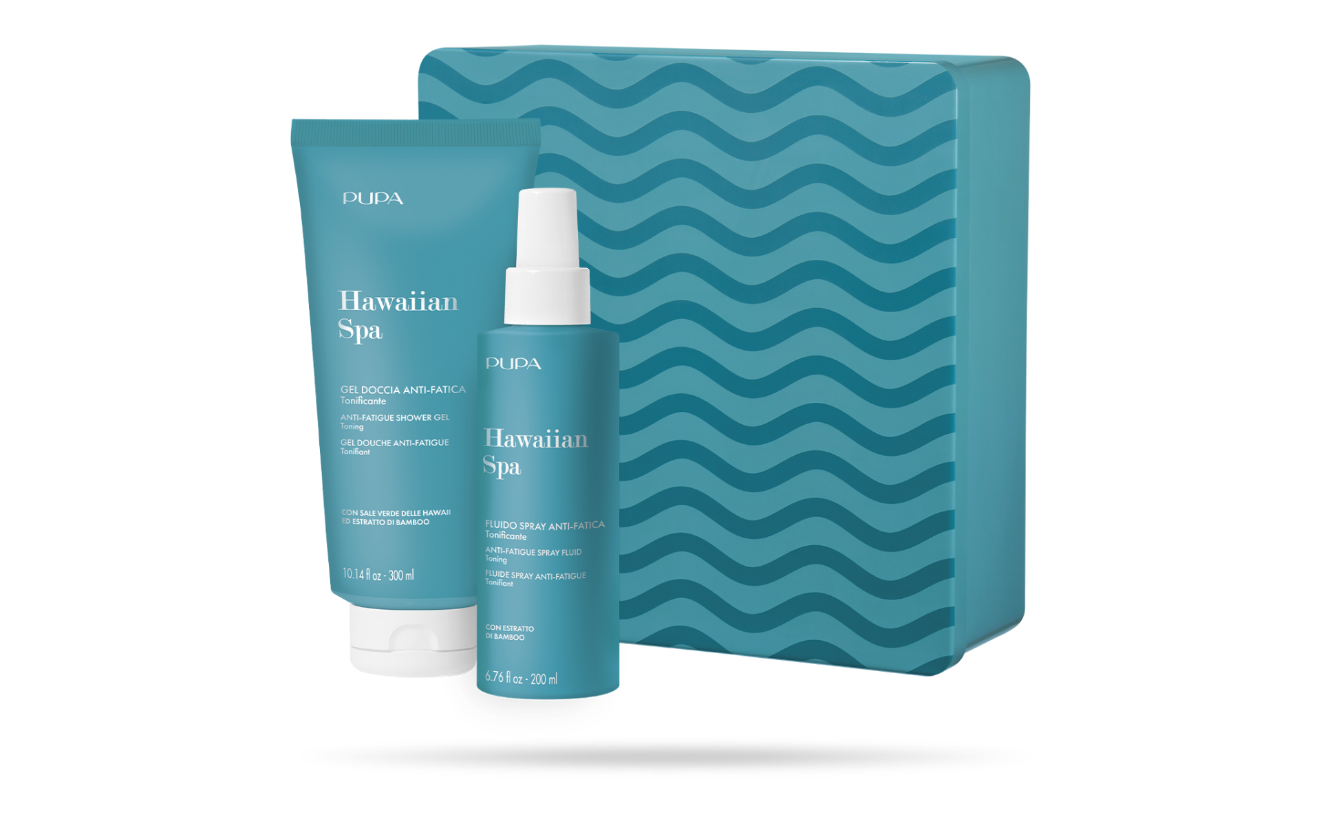 Pupa Kit 2 Hawaiian Spa Gel Doccia 300ml + Fluido Spray 200ml