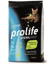 Prolife Sterilised Caille et Pommes de terre Croquettes pour chats adultes Sac de 7 kg