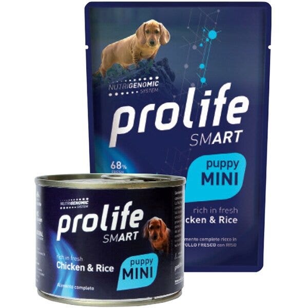 Prolife Smart Poulet frais au riz, nourriture humide pour chiots de petite taille, sachet de 100 g