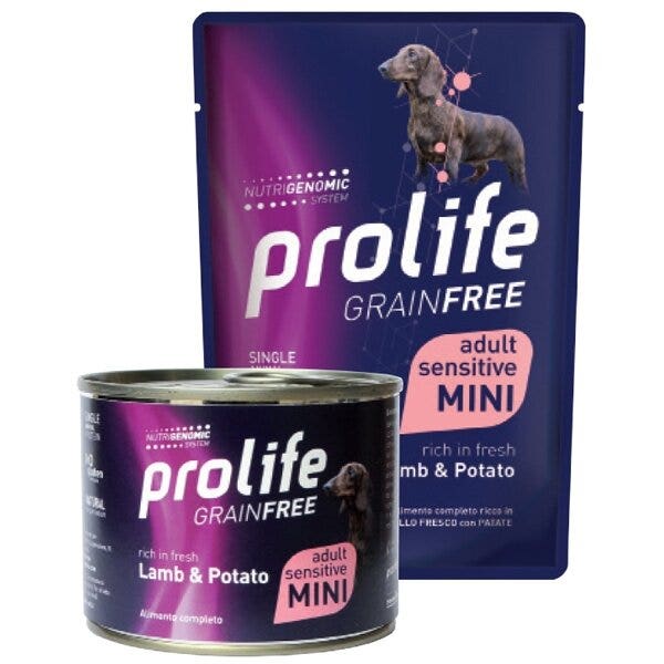 Prolife Grain Free Agneau frais aux pommes de terre, nourriture humide pour chiens adultes de petite taille, boîte de 200 g
