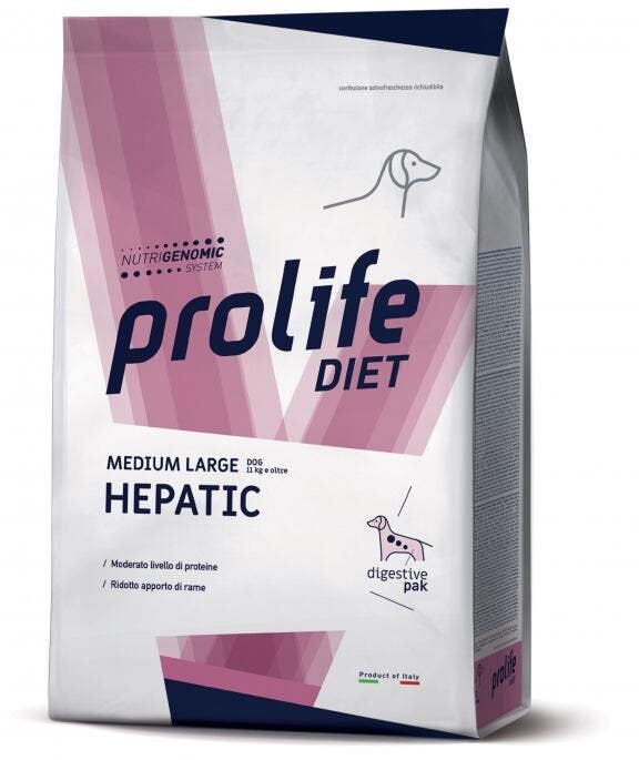 Prolife Hepatic Diet Croquettes pour chiens de taille moyenne/grande, sac de 2 kg