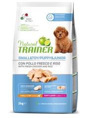 Natural Trainer Crocchette Pollo Fresco Per Cuccioli Taglia Piccola Sacco 2kg