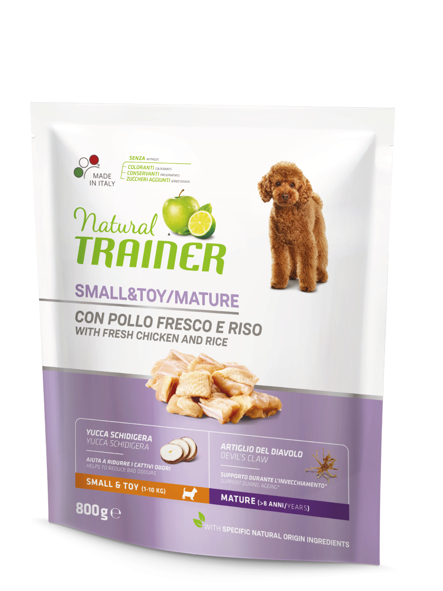 Natural Trainer Crocchette Pollo Fresco Per Cani Adulti Taglia Piccola Sacco 800g