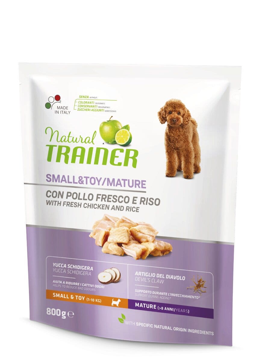 Natural Trainer Crocchette Pollo Fresco Per Cani Adulti Taglia Piccola Sacco 800g