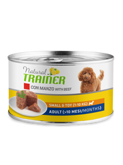 Natural Trainer Cibo Umido Manzo/Riso Per Cani Adulti Taglia Piccola Lattina 150g