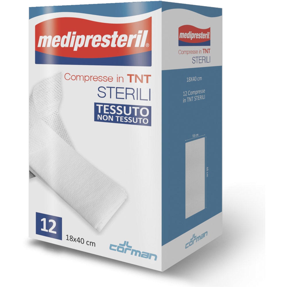 Medipresteril Compresses stériles en TNT 18 x 40, 12 pièces