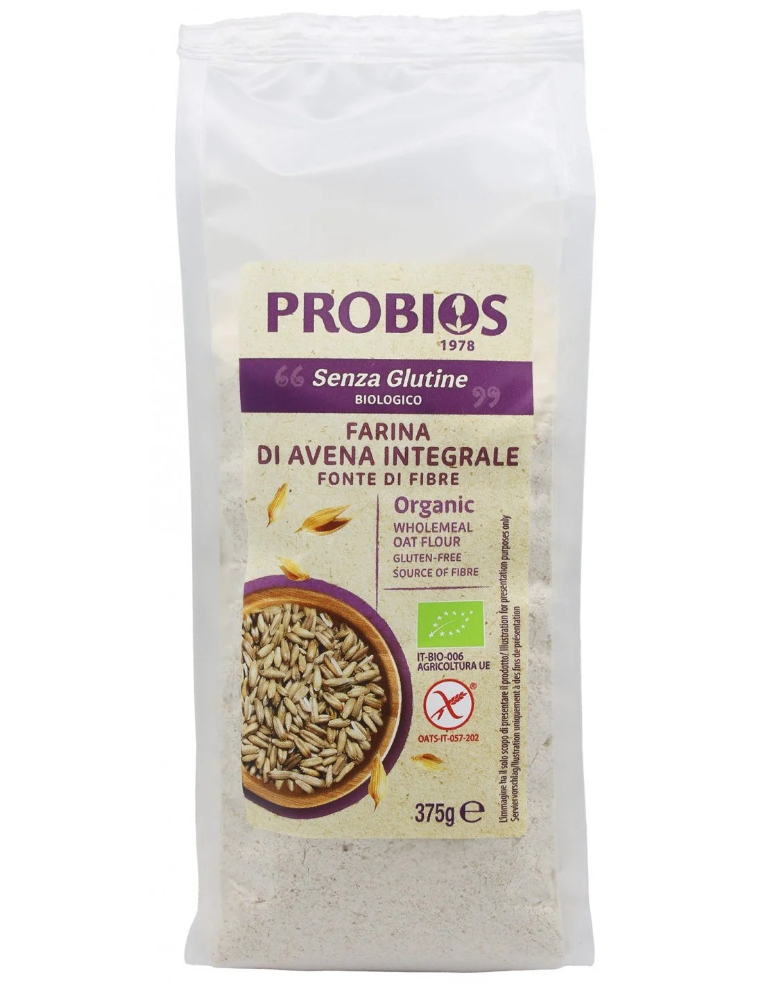 Farine d'avoine complète 375 g