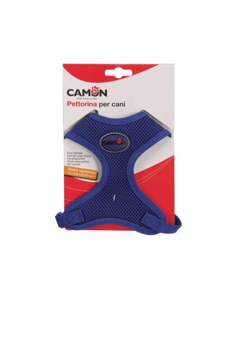 Camon Pettorina Mesh Con Doppia Regolazione Azzurro Per Cani Taglia M