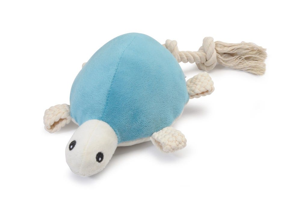 Camon Jouet pour chiens en peluche tortue avec couineur et corde