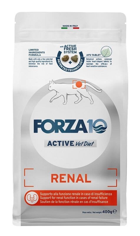Forza10 Active Vet Diet Renal Croquettes au Poisson pour Chats Adultes 400 g