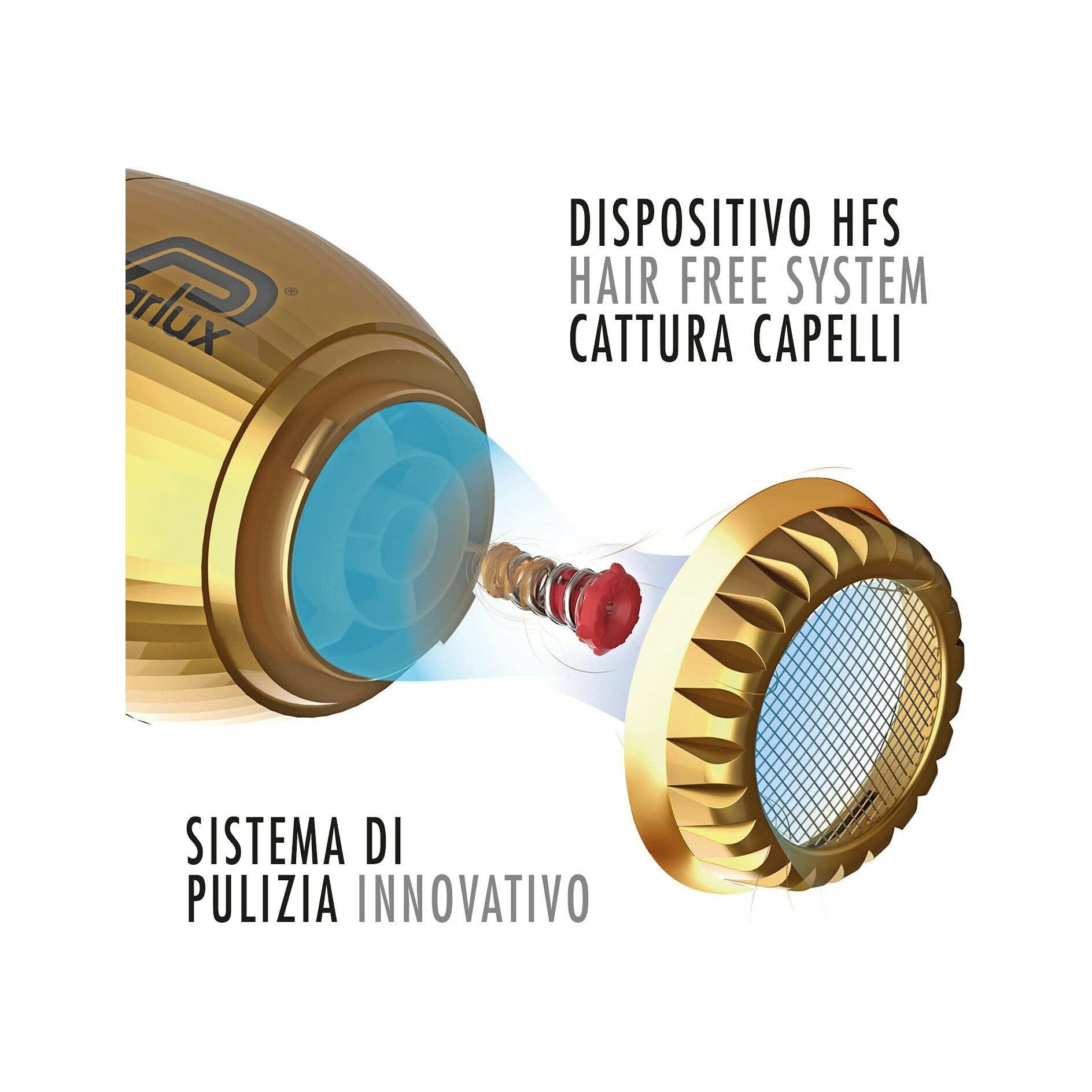 Parlux Asciugacapelli Professionale Alyon Gold Edition