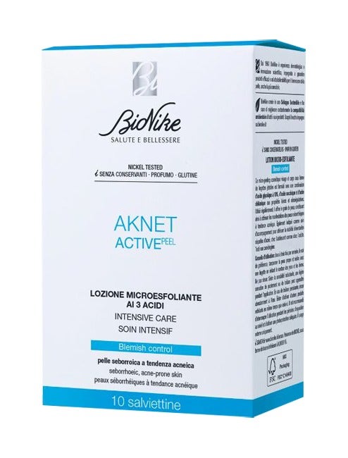 Bionike Aknet ActivePeel 10 lingettes jetables