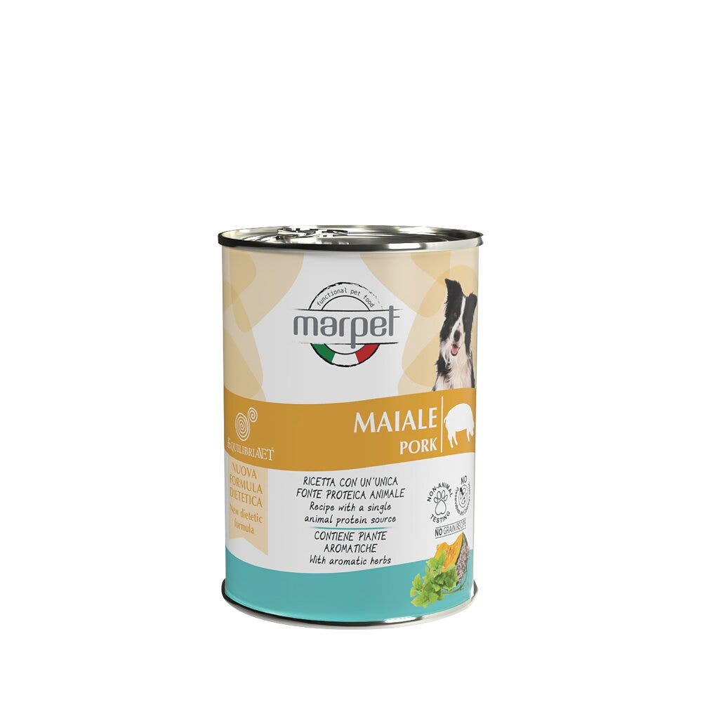 Marpet Aequilibriavet Nourriture humide au porc pour chiens adultes 400 g
